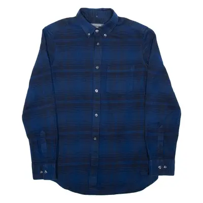 FRENCH CONNECTION Mens Shirt Blue Check Long Sleeve M