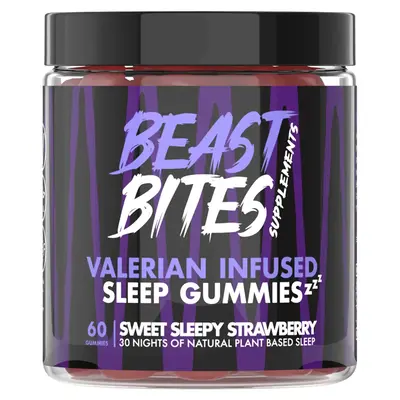 Valerian Infused Sleep Gummies - With L-Theanine & Magnesium Glycinate -  Sweet Sleepy Strawberry Flavor - 60 Gummies (30 Ser...
