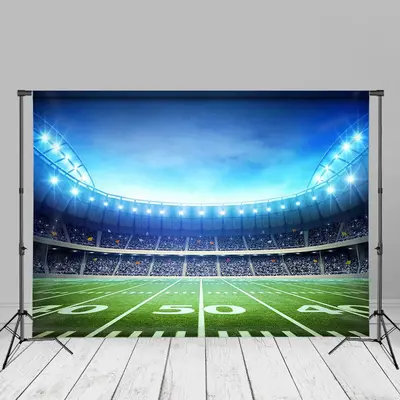 Glowing Football Match Stadium Sport Party Backdrop - Aperturee