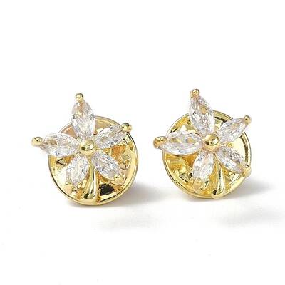Sparkling Flower Brooch Pin