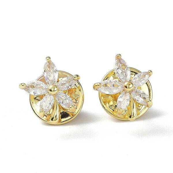 Sparkling Flower Brooch Pin