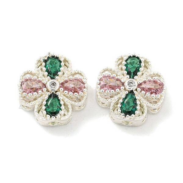 Brass Cubic Zirconia Beads