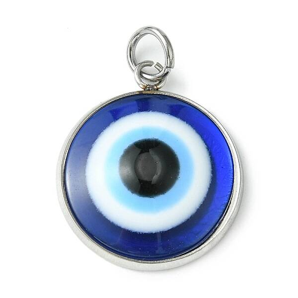 Stainless Steel Pave Resin Pendants