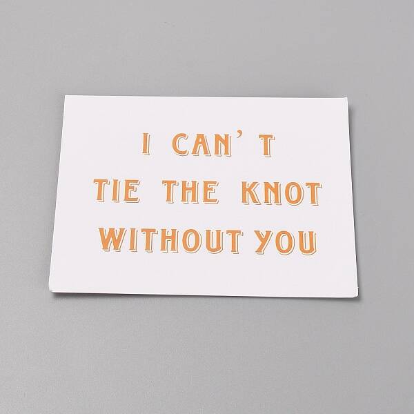 Rectangle Custom Word Pattern Paper Cards
