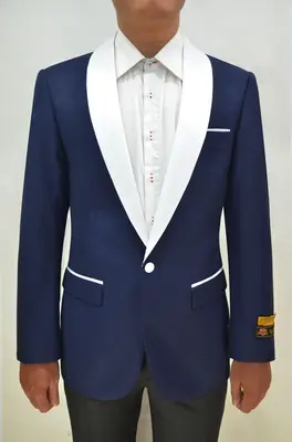Dinner Jacket - Navy/White - Mens Wholesale Blazers