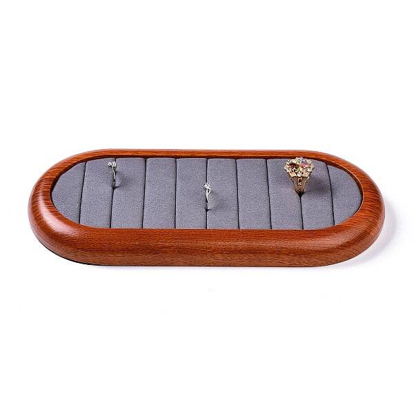 Fashion Velvet Wood Ring Tray