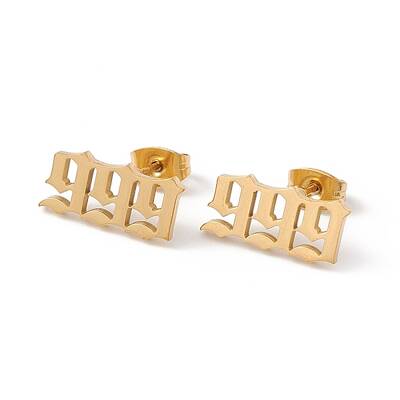 Number Earrings