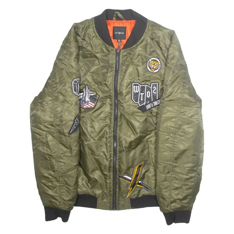 WT02 Mens Bomber Jacket Green XL