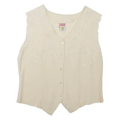CLOCK HOUSE Womens Top Beige Sleeveless M