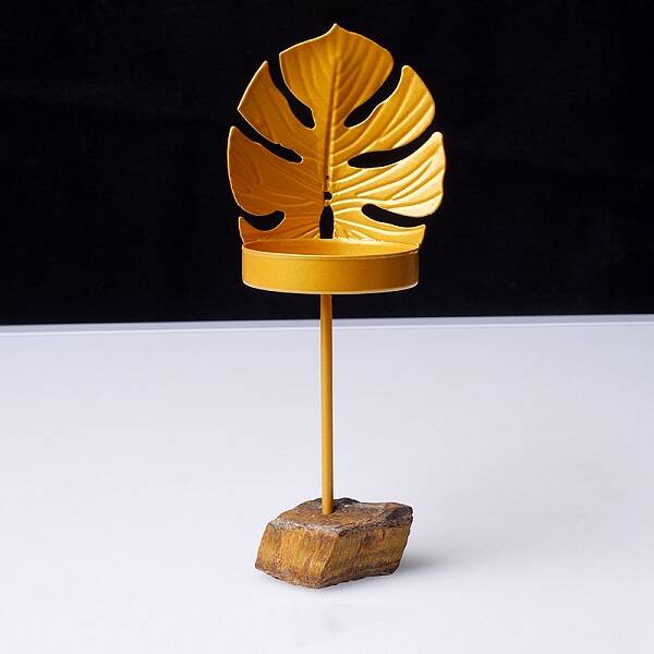 Rough Raw Natural Tiger Eye  Base Candle Holder