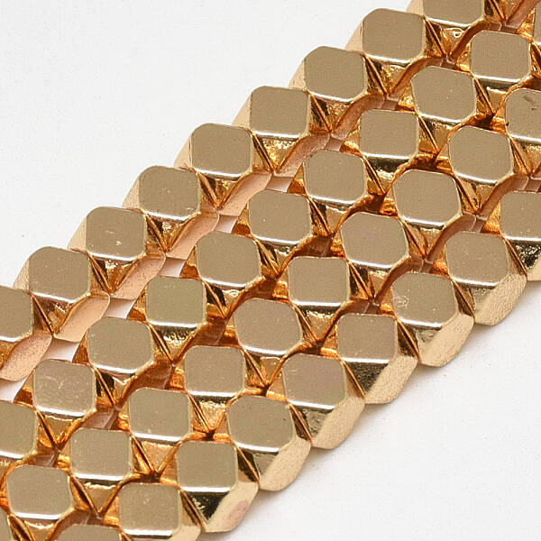 Electroplate Non-magnetic Synthetic Hematite Beads Strands