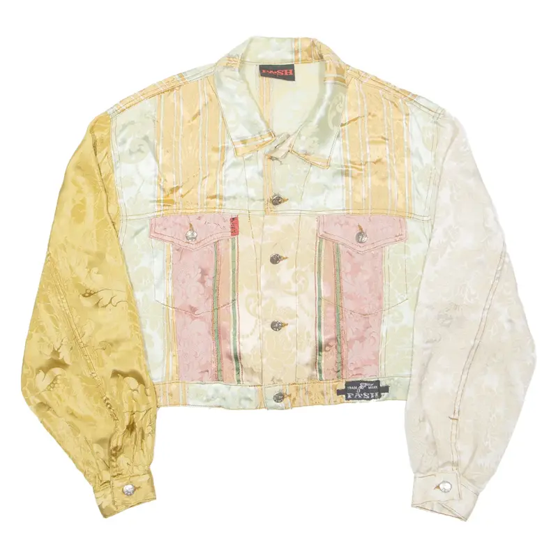 PASH Cropped Womens Jacket Yellow Floral L