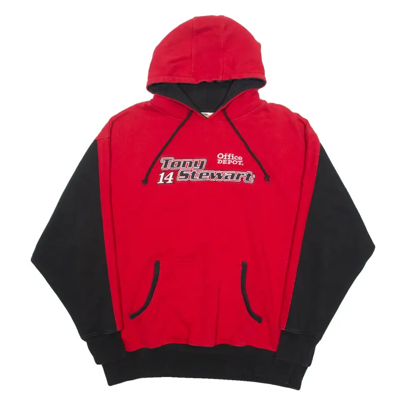 WINNER'S CIRCLE NASCAR Tom Stewart 14 Mens Red Hoodie USA 2XL