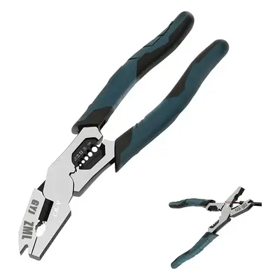 ZML 6-in-1 Multi-Function Wire Stripper Pliers Powerful cutting capability CR-V multi-function nail-pulling structure Chromiu...