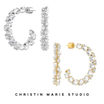 Crystal Hoop Earrings