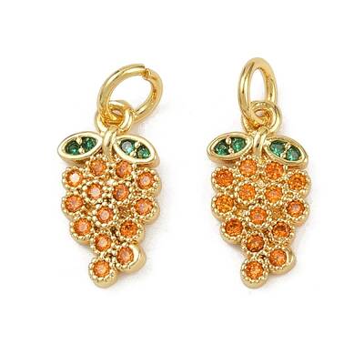 Brass Micro Pave Cubic Zirconia Charms