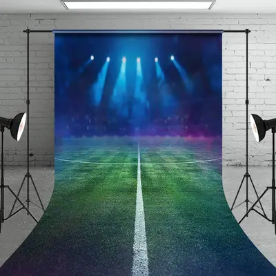 Night Spotlight Sport Field Nfl Playoffs Backdrop - Aperturee