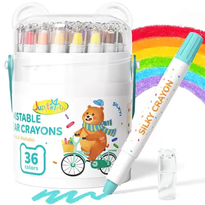 [BacktoSchool]Toddler Crayons, 36/24/12Colors Jumbo Crayons, Non Toxic Washable Crayons, Twistable Crayons for Toddlers 1-3, ...