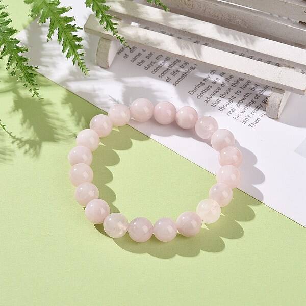 Natural Rose Quartz Bead Stretch Bracelets