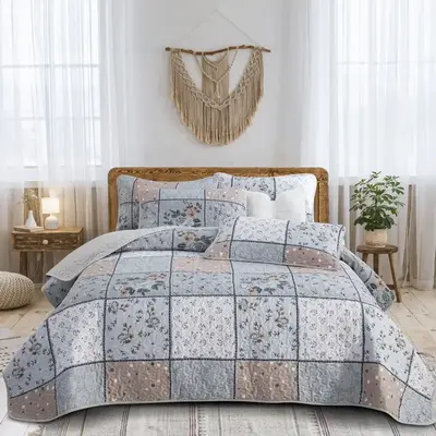 MarryLane 5pcs Boho Style Quilt Bedspread Sets, Lightweight, Ultra Soft BedSpreads Coverlets Quilt Bedding Set with 4 Pillow ...