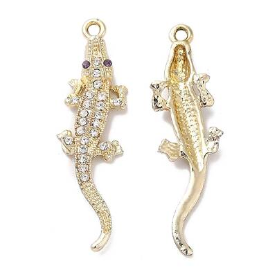 Rack Plating Alloy Rhinestone Pendants