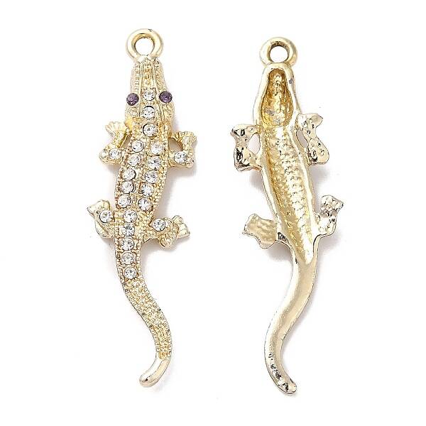 Rack Plating Alloy Rhinestone Pendants