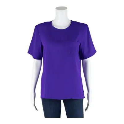 Blouse Purple Short Sleeve Womens S