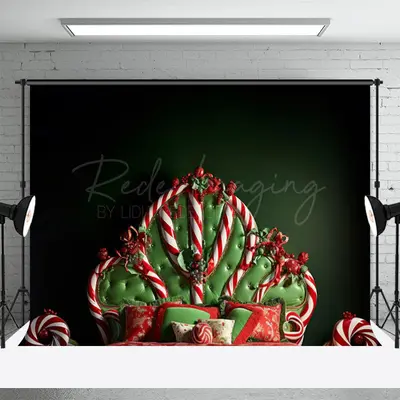 Christmas Candy Headboard Backdrop For Photography - Aperturee