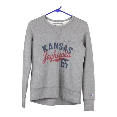 Age 15-16 Champion Sweatshirt - Small Grey Cotton Blend