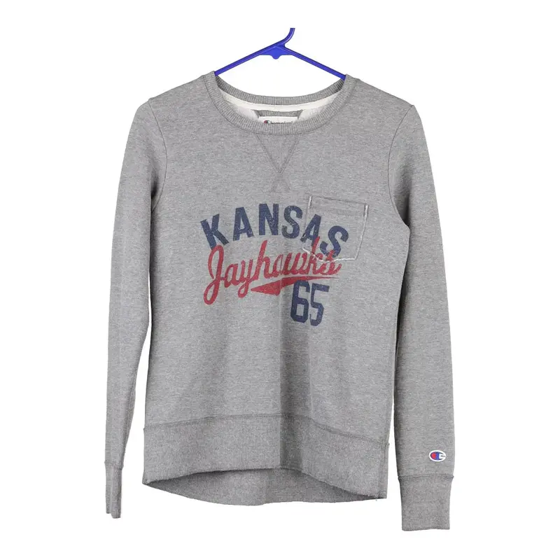 Age 15-16 Champion Sweatshirt - Small Grey Cotton Blend