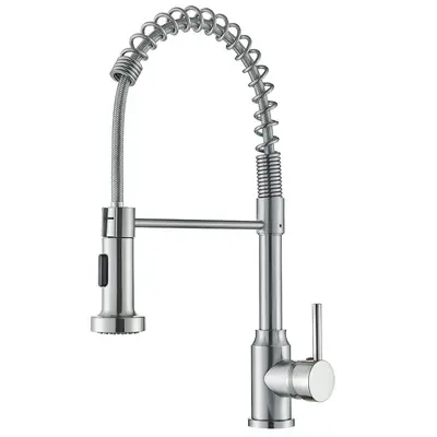 Senlesen Kitchen Faucets, Brushed Nickel Commercial Kitchen Faucet with Pull Down Sprayer, Stainless Steel Kitchen Sink Fauce...