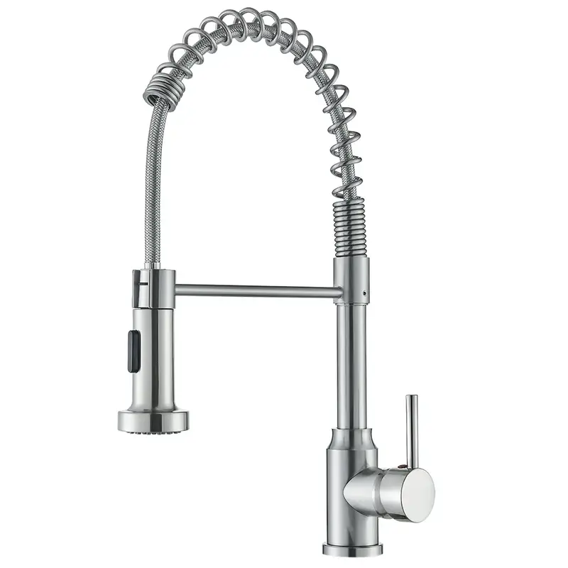 Senlesen Kitchen Faucets, Brushed Nickel Commercial Kitchen Faucet with Pull Down Sprayer, Stainless Steel Kitchen Sink Fauce...