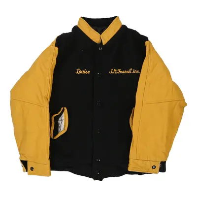 Louise Unbranded Varsity Jacket - Small Black Wool Blend