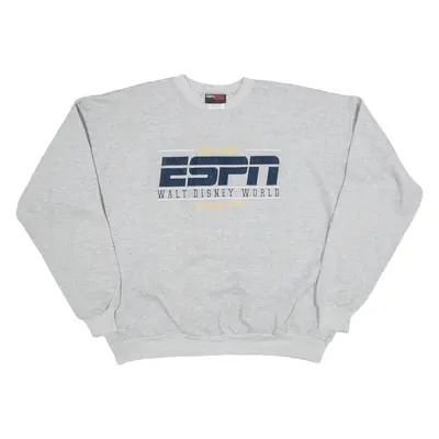 ESPN ZONE Walt Disney World Womens Sweatshirt Grey 90s XL