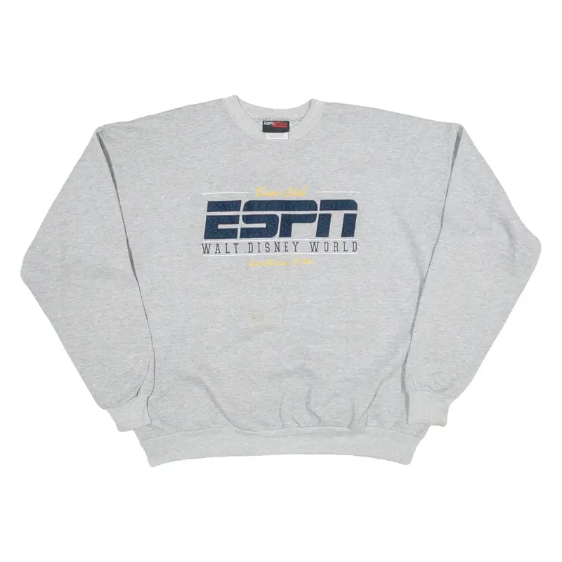 ESPN ZONE Walt Disney World Womens Sweatshirt Grey 90s XL