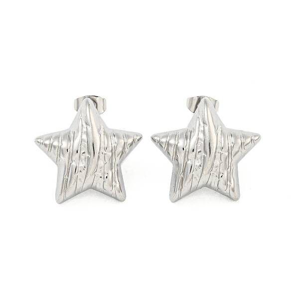Non-Tarnish Star 304 Stainless Steel Ear Studs