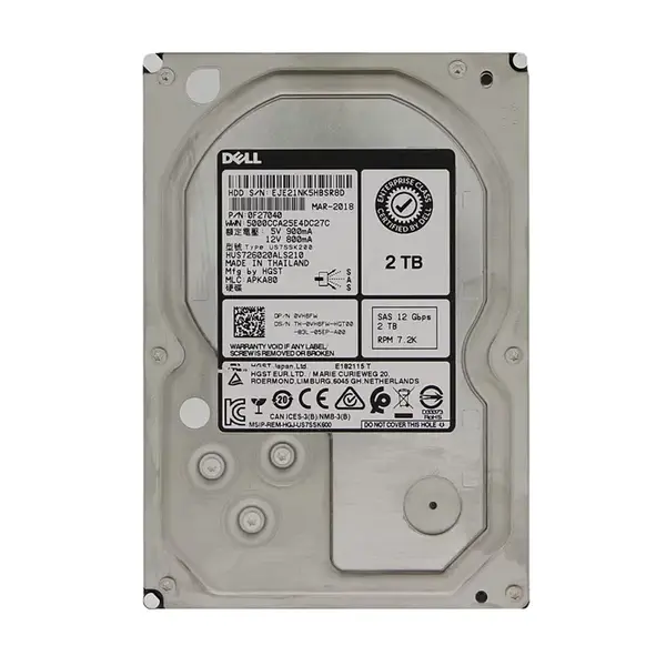 HUS726020ALS210 HGST 2TB 12Gb/s SAS 7200 3.5-inch 128MB Hard Drive