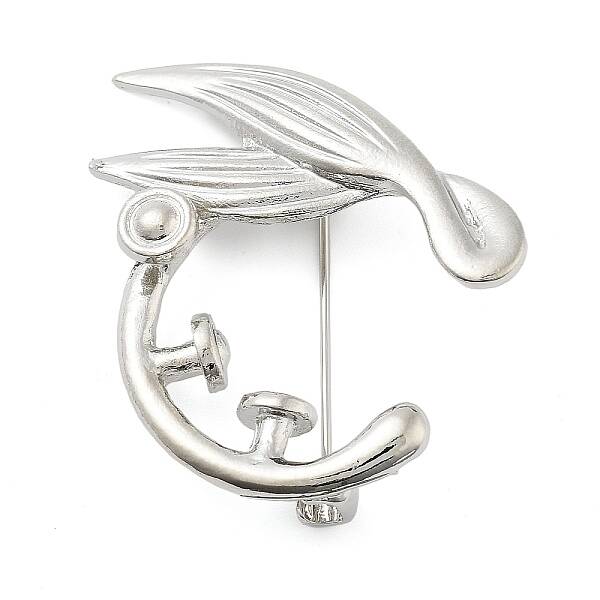 Whale Tail Zinc Alloy Brooches for Backpack Clothes