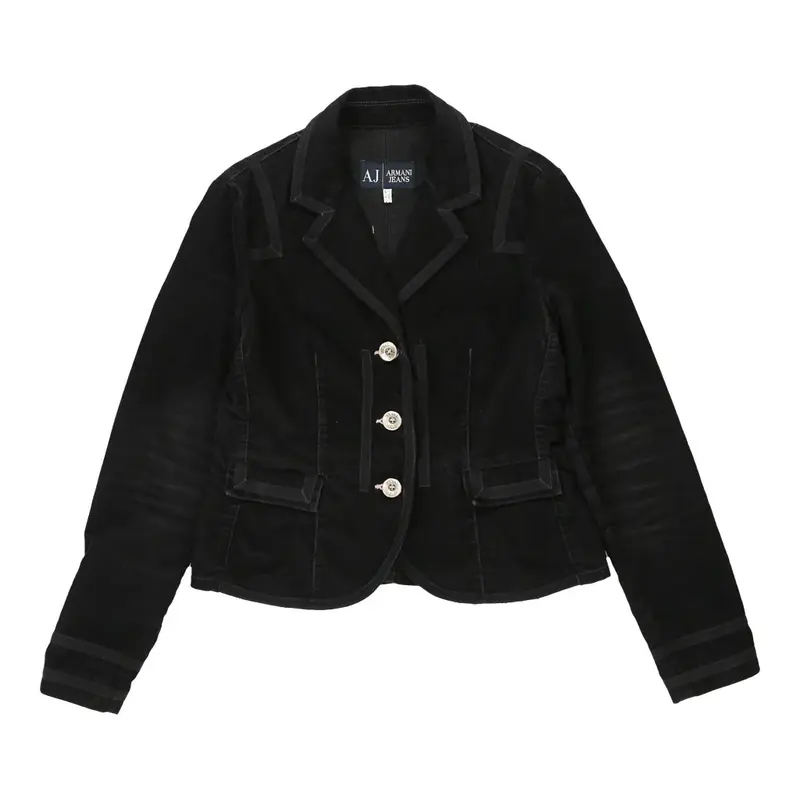 Armani Jeans Blazer - Medium Black Cotton | Size: medium