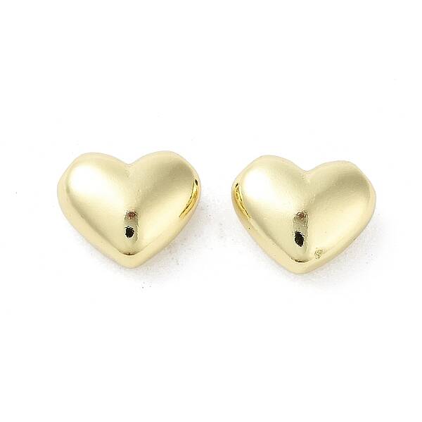 Rack Plating Heart Brass Beads