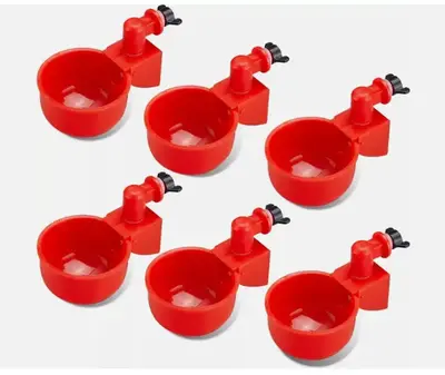 6 PCS Automatic Poultry Drinking Cups Chicken Water Feeder Waterer Cups For Hens