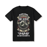 Men's 'PAPA' Fists Print Short Sleeve Crew Neck T-shirt, Casual Stylish Tee As Gift