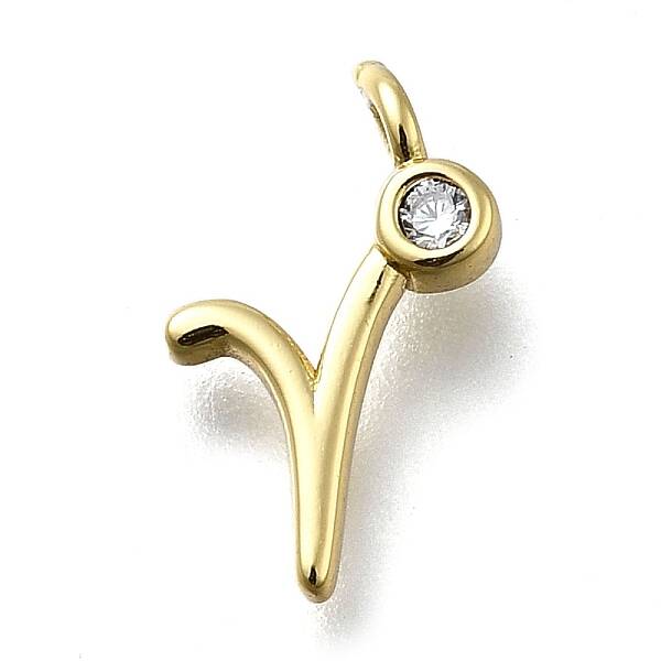 Brass Micro Pave Cubic Zirconia Pendants