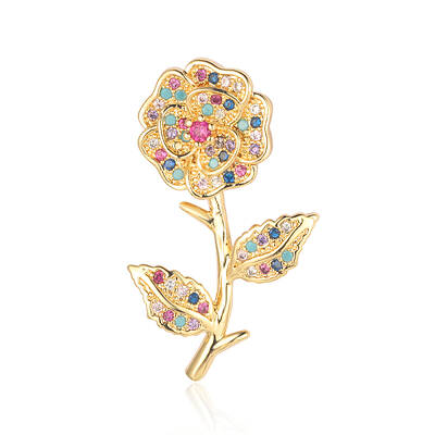3Pcs Brass Micro Pave Cubic Zirconia Pendants