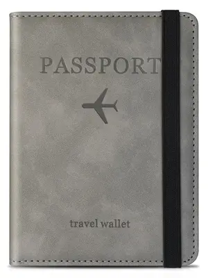 Simple Letter Embossed Passport Case, Passport Cover, Passport Wallet for Women & Men, Waterproof RFID Blocking Passport Case...