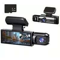 1080P HD Dual Lens Car Dashcam, Car DVR with Front & Rear Camera, Car Video Surveillance with Loop Recording, Easy To Install...