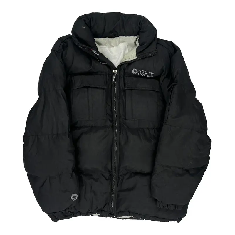 South Pole Puffer - Large Black Nylon