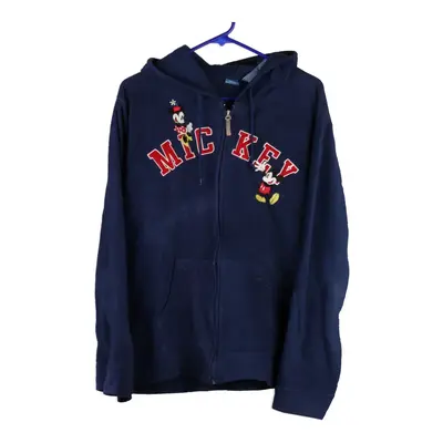 Mickey And Minnie Disney Cartoon Fleece - XL Blue Polyester