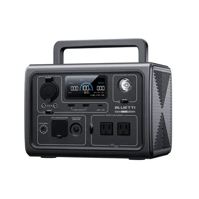 BLUETTI EB3A Portable Generator,600W Solar Generator, 268Wh LiFePO4 Power Station for Camping, Home Use, Emergency