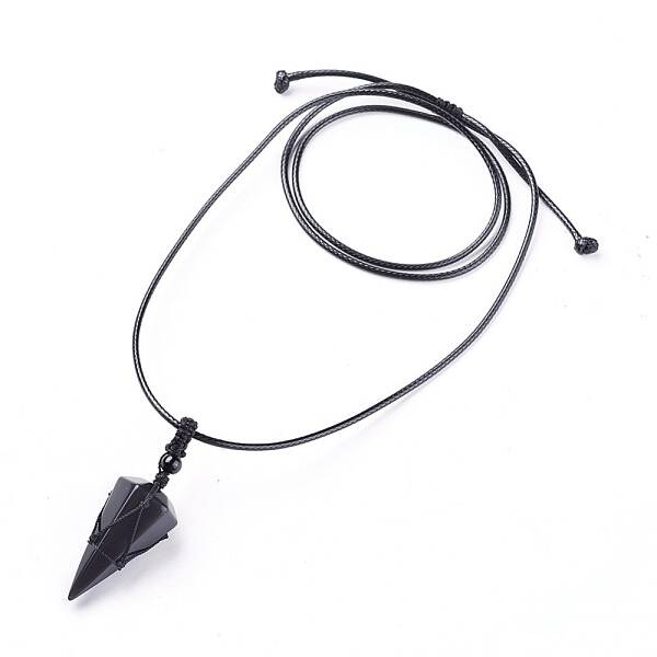 Natural Obsidian Pendants Necklaces
